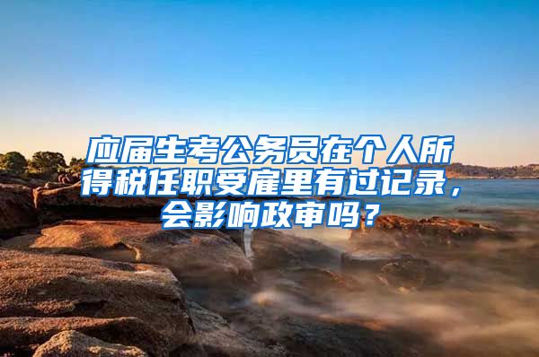 应届生考公务员在个人所得税任职受雇里有过记录，会影响政审吗？