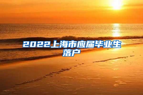 2022上海市应届毕业生落户