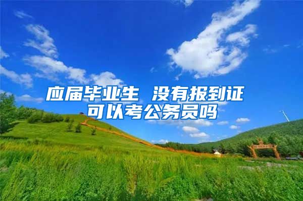 应届毕业生 没有报到证 可以考公务员吗