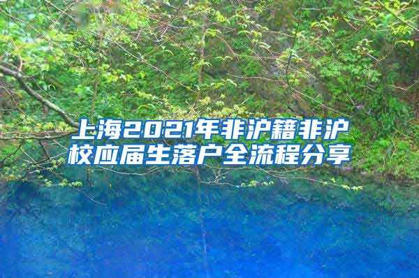 上海2021年非沪籍非沪校应届生落户全流程分享