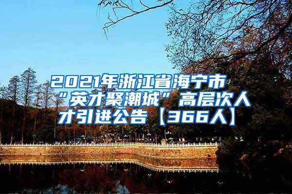 2021年浙江省海宁市“英才聚潮城”高层次人才引进公告【366人】