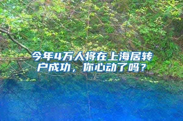 今年4万人将在上海居转户成功，你心动了吗？