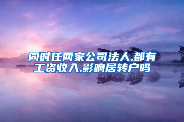 同时任两家公司法人,都有工资收入,影响居转户吗