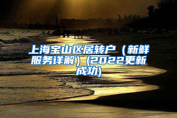 上海宝山区居转户（新鲜服务详解）(2022更新成功)