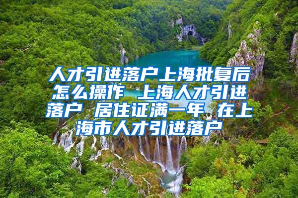 人才引进落户上海批复后怎么操作 上海人才引进落户 居住证满一年 在上海市人才引进落户