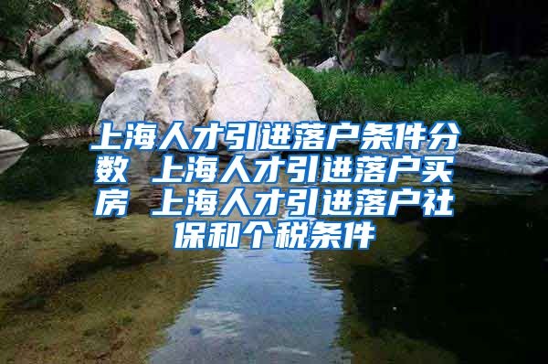 上海人才引进落户条件分数 上海人才引进落户买房 上海人才引进落户社保和个税条件