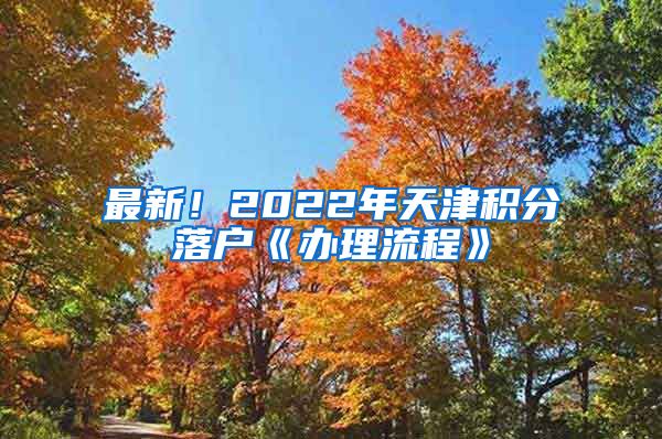 最新！2022年天津积分落户《办理流程》