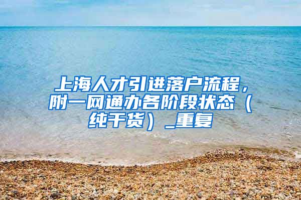 上海人才引进落户流程，附一网通办各阶段状态（纯干货）_重复