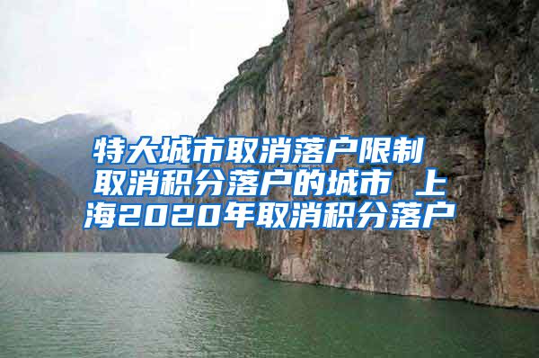 特大城市取消落户限制 取消积分落户的城市 上海2020年取消积分落户