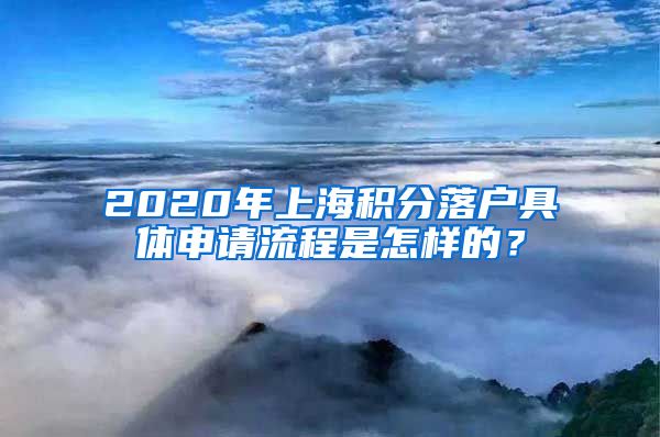 2020年上海积分落户具体申请流程是怎样的？