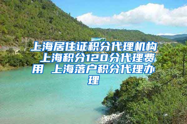 上海居住证积分代理机构 上海积分120分代理费用 上海落户积分代理办理