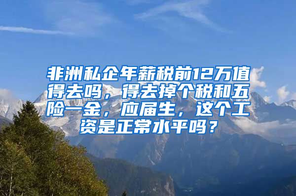 非洲私企年薪税前12万值得去吗，得去掉个税和五险一金，应届生，这个工资是正常水平吗？