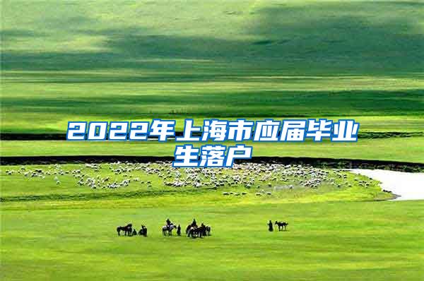 2022年上海市应届毕业生落户