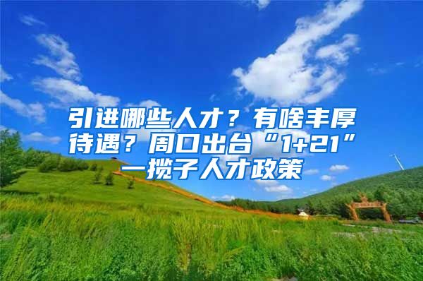 引进哪些人才？有啥丰厚待遇？周口出台“1+21”一揽子人才政策