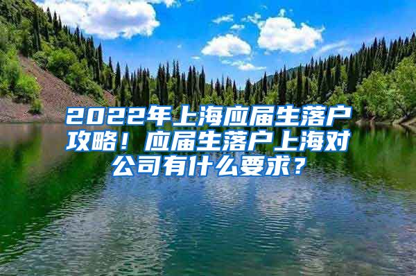 2022年上海应届生落户攻略！应届生落户上海对公司有什么要求？