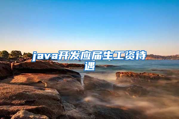 java开发应届生工资待遇