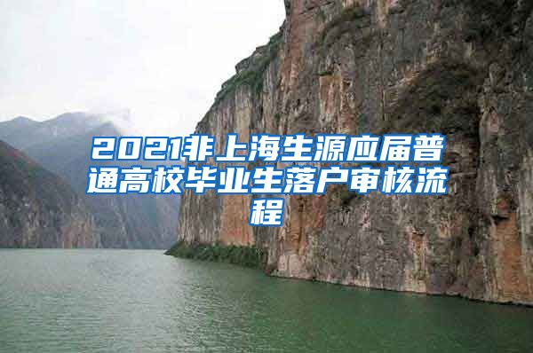 2021非上海生源应届普通高校毕业生落户审核流程