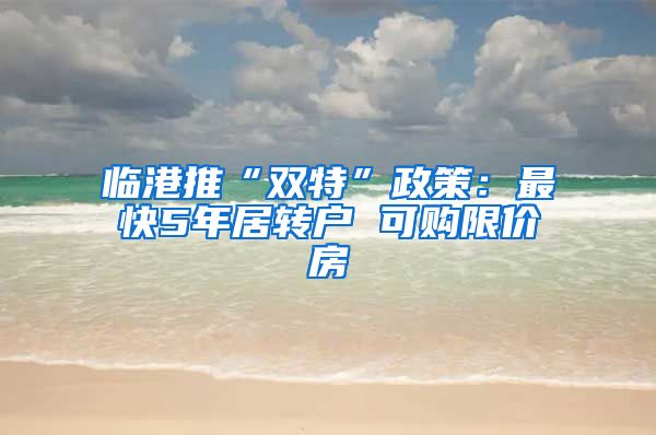 临港推“双特”政策：最快5年居转户 可购限价房