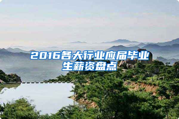 2016各大行业应届毕业生薪资盘点