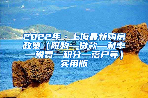 2022年·上海最新购房政策（限购—贷款—利率—税费—积分—落户等）实用版