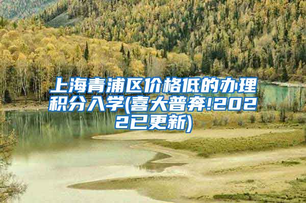 上海青浦区价格低的办理积分入学(喜大普奔!2022已更新)