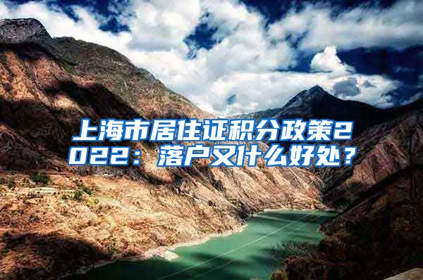 上海市居住证积分政策2022：落户又什么好处？