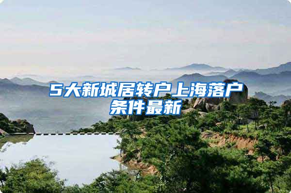 5大新城居转户上海落户条件最新