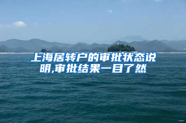 上海居转户的审批状态说明,审批结果一目了然