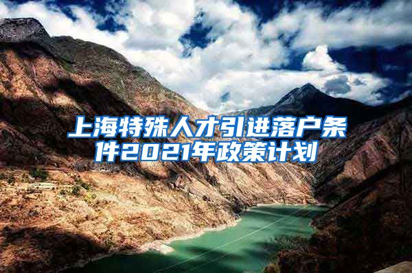 上海特殊人才引进落户条件2021年政策计划
