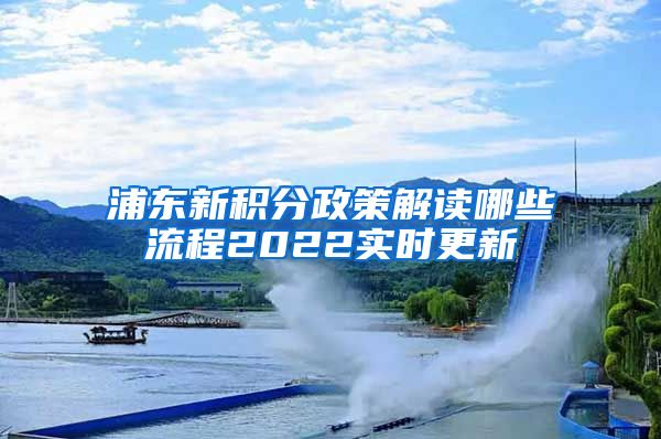 浦东新积分政策解读哪些流程2022实时更新