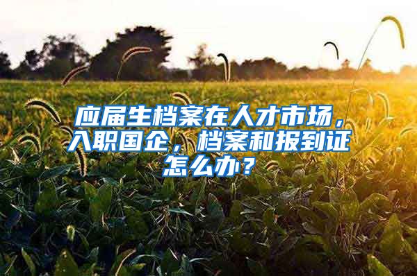 应届生档案在人才市场，入职国企，档案和报到证怎么办？