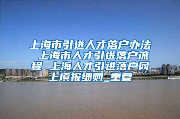 上海市引进人才落户办法 上海市人才引进落户流程 上海人才引进落户网上填报细则_重复