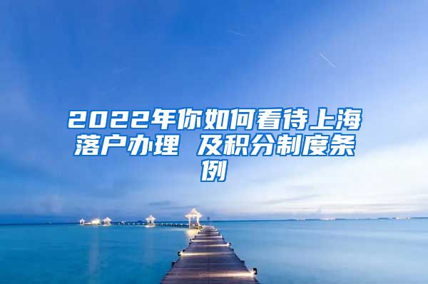 2022年你如何看待上海落户办理 及积分制度条例