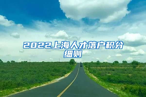 2022上海人才落户积分细则