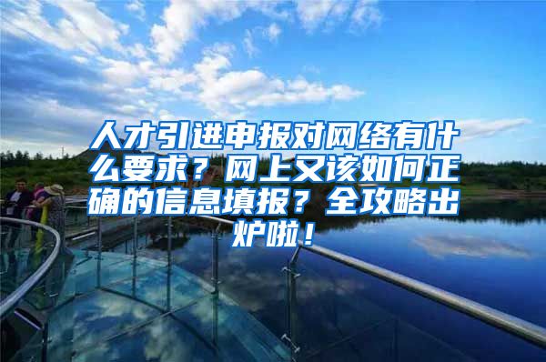 人才引进申报对网络有什么要求？网上又该如何正确的信息填报？全攻略出炉啦！