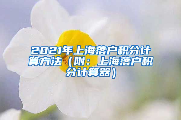 2021年上海落户积分计算方法（附：上海落户积分计算器）