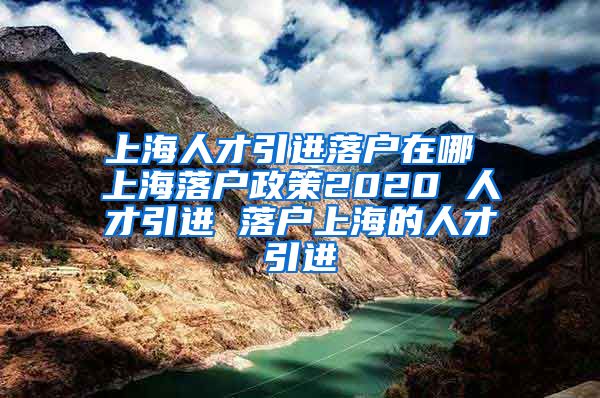 上海人才引进落户在哪 上海落户政策2020 人才引进 落户上海的人才引进