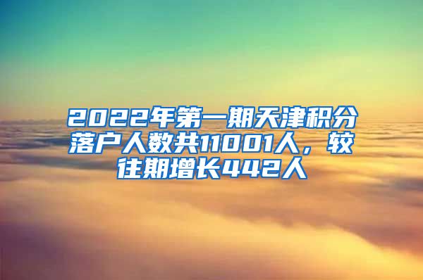 2022年第一期天津积分落户人数共11001人，较往期增长442人