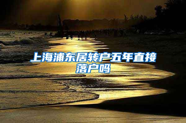 上海浦东居转户五年直接落户吗