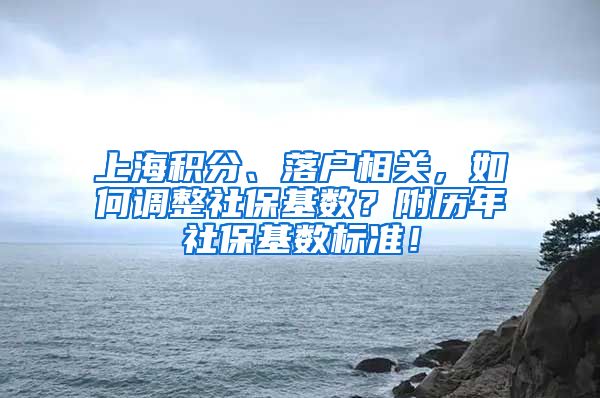 上海积分、落户相关，如何调整社保基数？附历年社保基数标准！