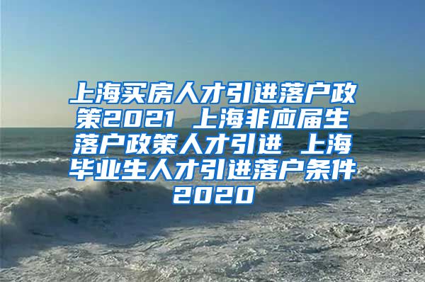 上海买房人才引进落户政策2021 上海非应届生落户政策人才引进 上海毕业生人才引进落户条件2020