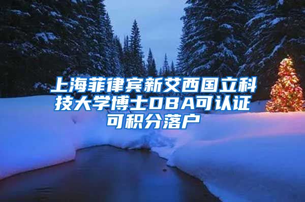 上海菲律宾新艾西国立科技大学博士DBA可认证可积分落户