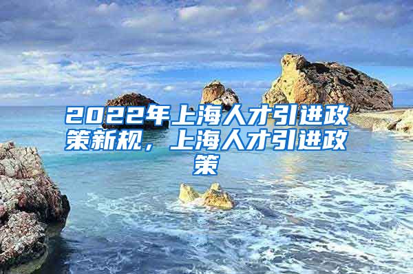 2022年上海人才引进政策新规，上海人才引进政策