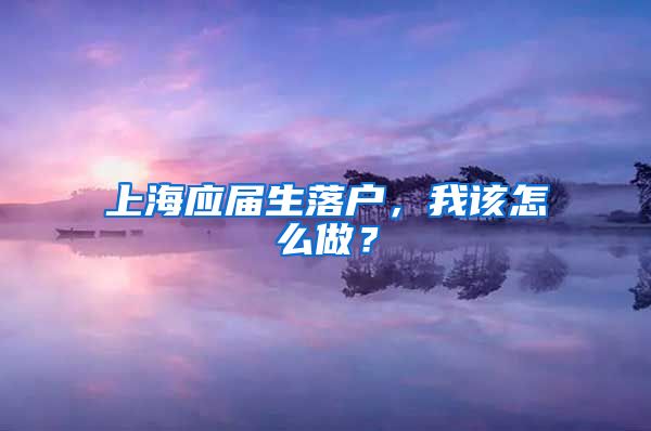 上海应届生落户，我该怎么做？