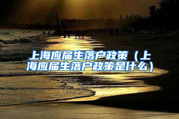 上海应届生落户政策（上海应届生落户政策是什么）