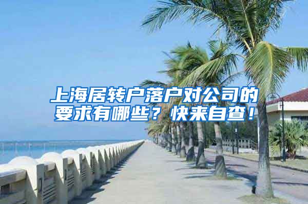 上海居转户落户对公司的要求有哪些？快来自查！