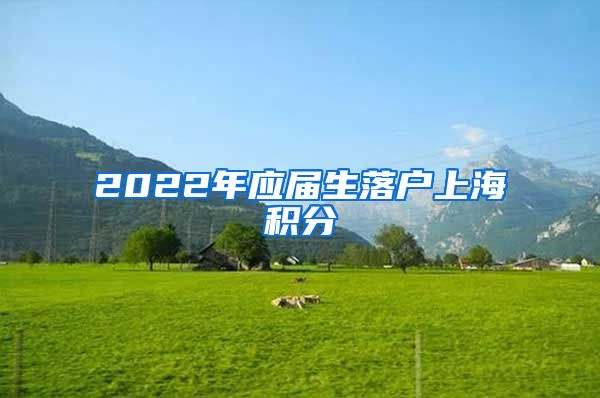 2022年应届生落户上海积分