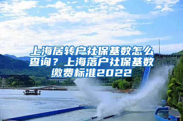 上海居转户社保基数怎么查询？上海落户社保基数缴费标准2022