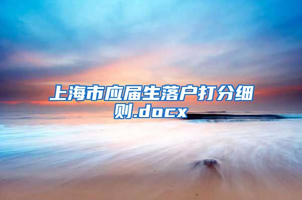 上海市应届生落户打分细则.docx