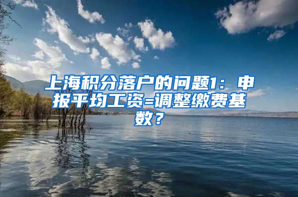 上海积分落户的问题1：申报平均工资=调整缴费基数？